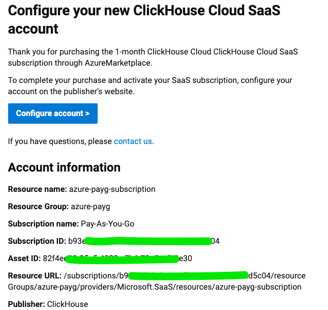 Форма регистрации ClickHouse Cloud